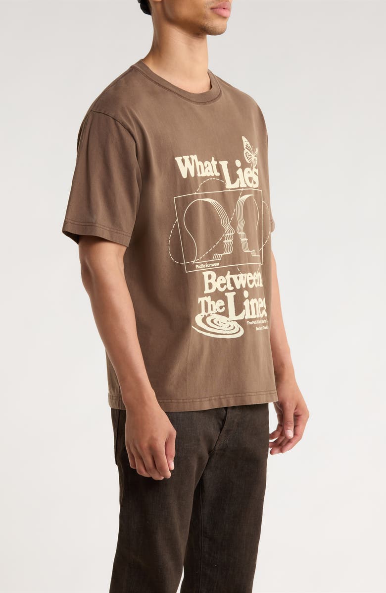 PacSun What Lies Cotton Graphic T-Shirt, Alternate, color, Brown