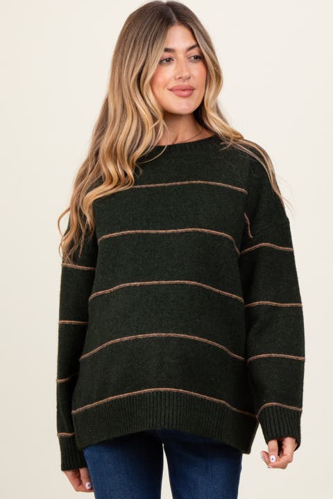 Striped Drop Shoulder Sweater