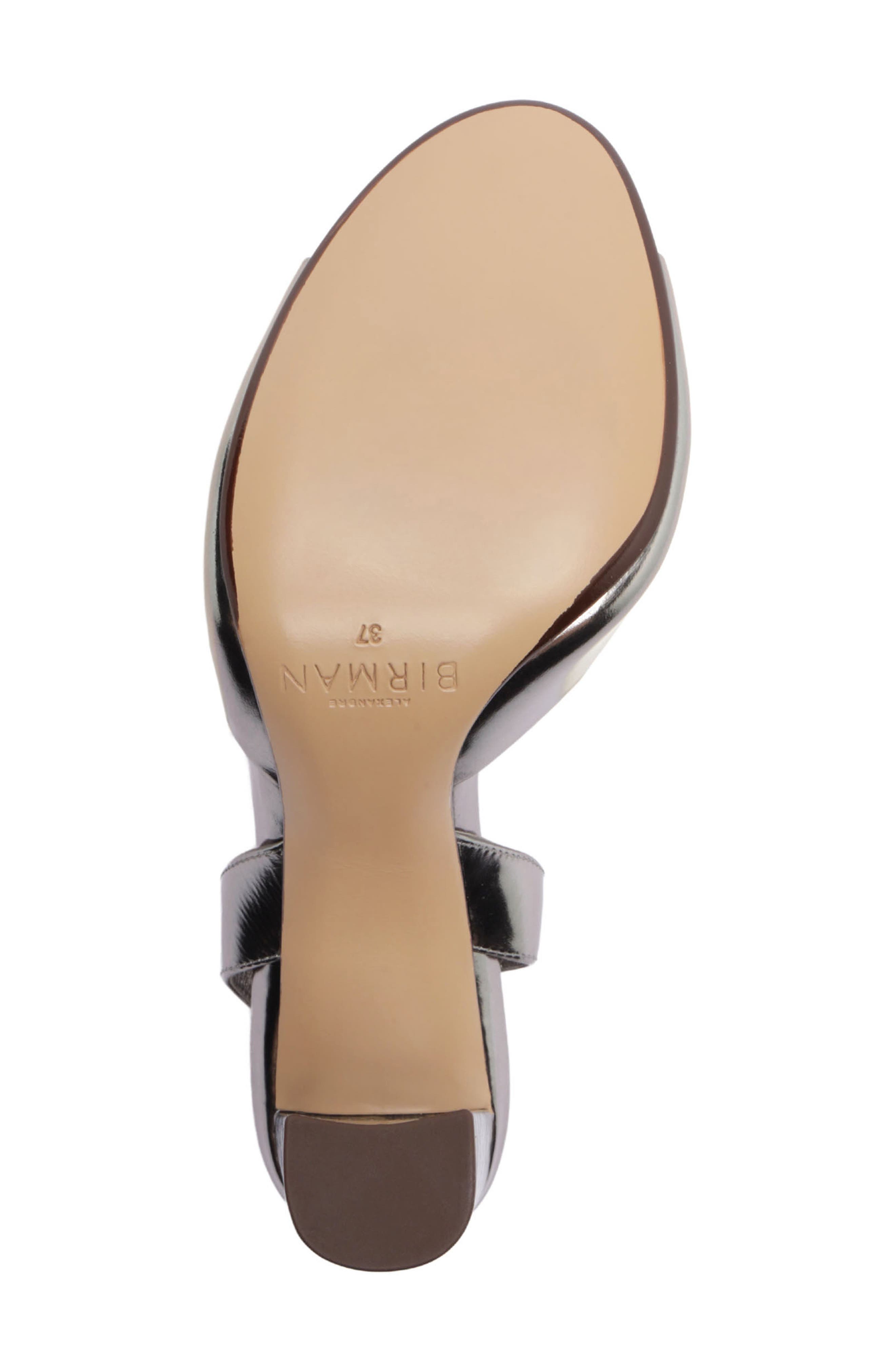 Amy Metallic Leather Sandal, Alternate, color, GRAFITE