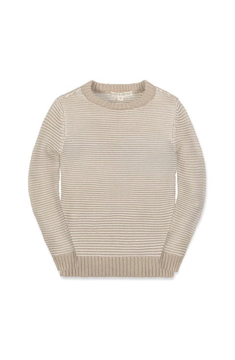 Kids' Organic Long Sleeve Crewneck Pullover Sweater (Little Kid and Big Kid)