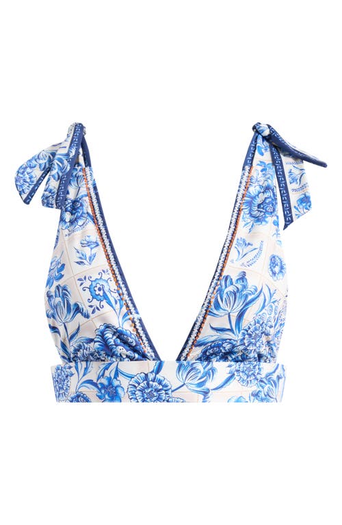 AGUA BENDITA AGUA BENDITA LAURIE AZURE TIE STRAP BIKINI TOP