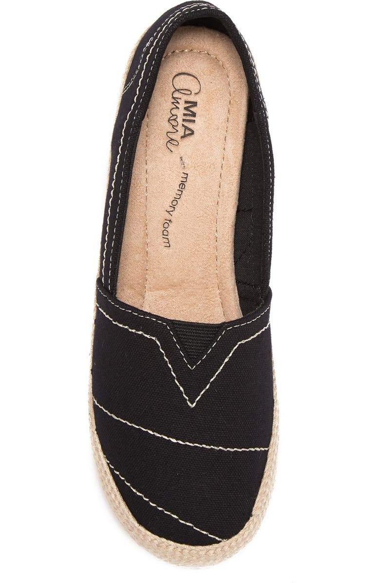 MIA AMORE Freedom Memory Foam Espadrille Slip-On Sneaker, Alternate, color,