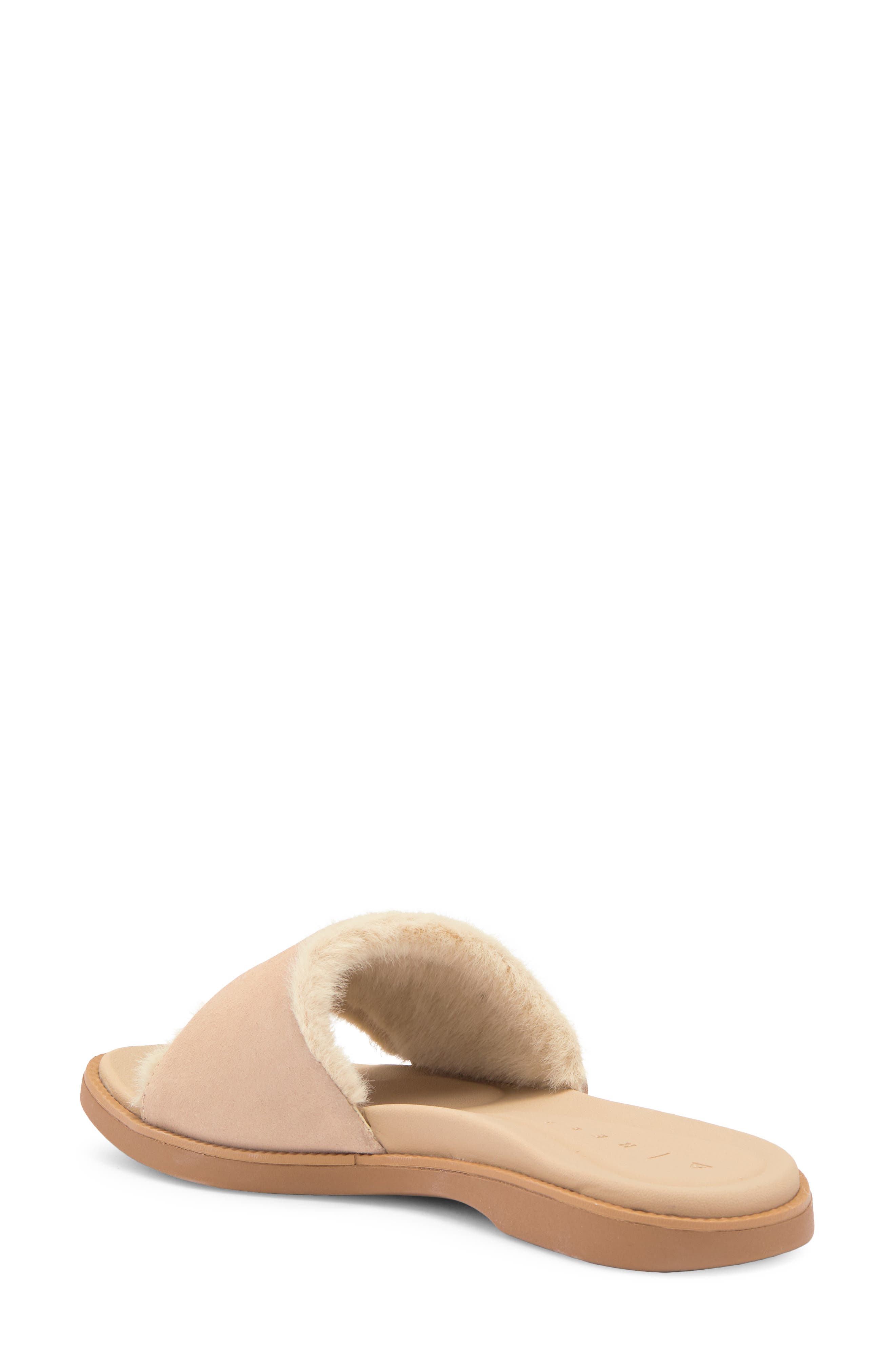 Reef Sunny Arrianah Faux Fur Slide Sandal, Alternate, color, 