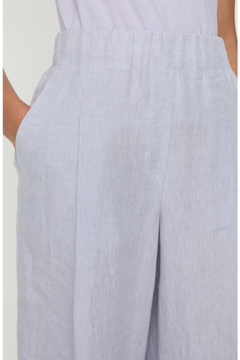 Astor Pleated Organic Linen Wide Leg Pants, Alternate, color, ARCTIC AMETHYST