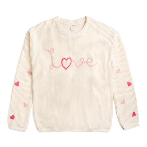 Ditsy Love Valentine
s Day Knit Women
s Sweater