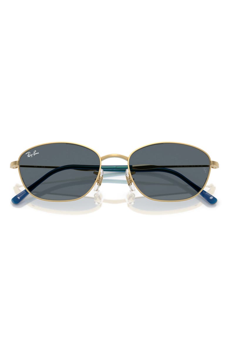 Ray-Ban 58mm Irregular Oval Sunglasses, Alternate, color, Arista / Blue