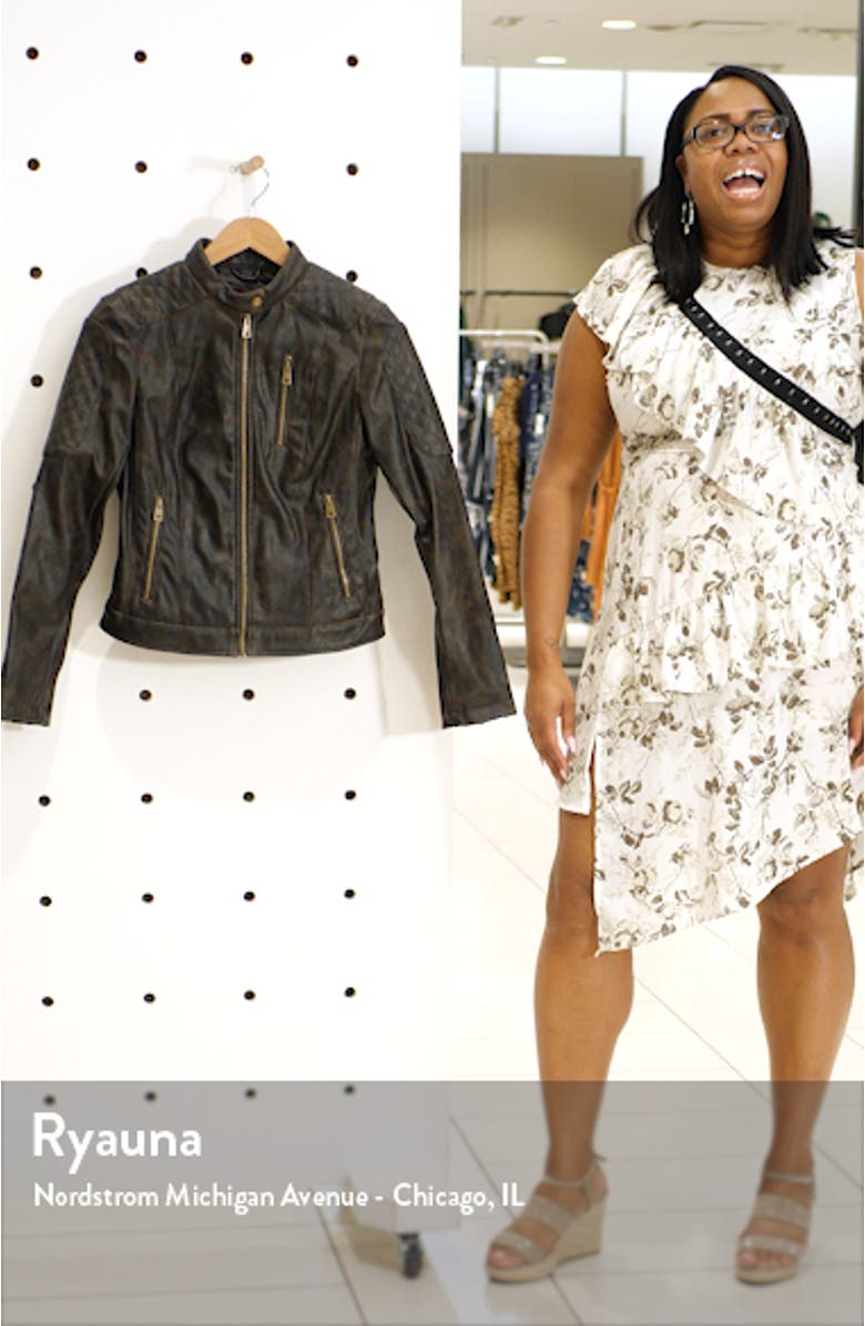 Faux Leather Racer Jacket, sales video thumbnail