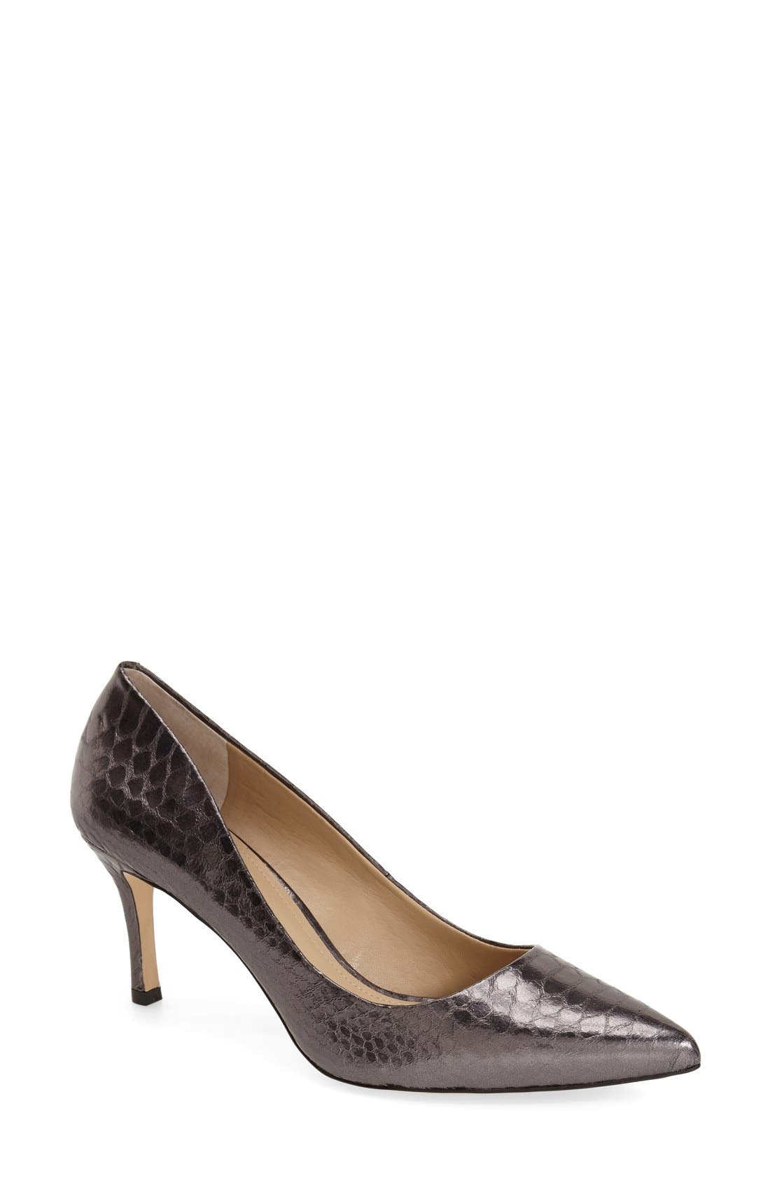 'Pinni' Pointy Toe Pump, Main, color, GUNMETAL