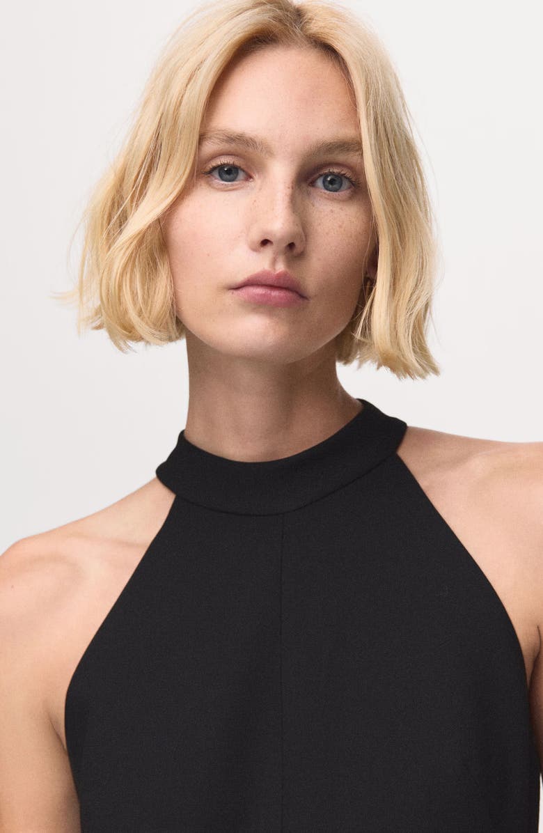 MANGO Cutaway Sleeveless Jumpsuit, Alternate, color, 