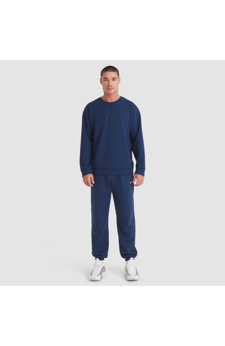 FANATICS Men
s Fanatics Deep Sea Blue Seattle Kraken Authentic Pro Road Tri-Blend Sweatshirt, Alternate, color, Navy