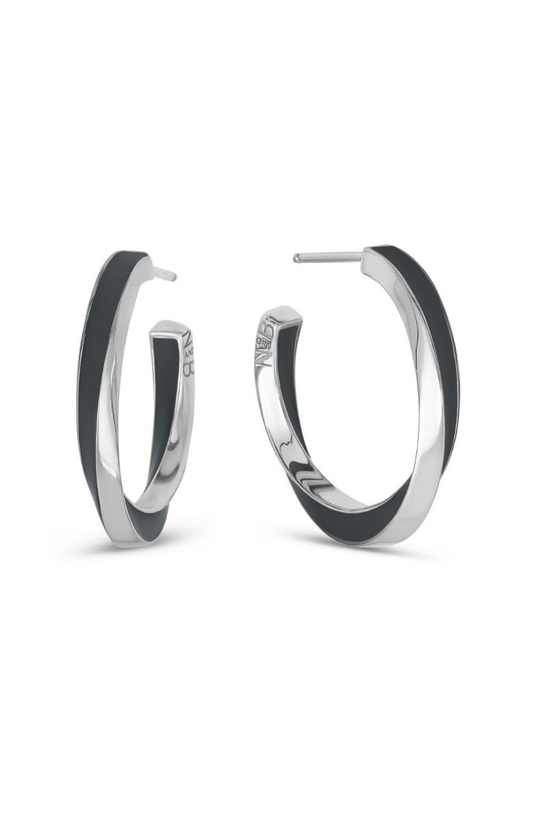 Nabs And Babs Lilo Color Petite Hoops, Main, color, Black