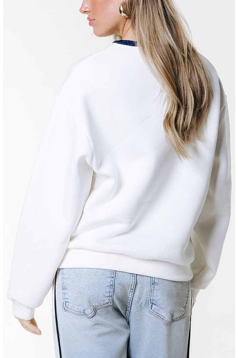 CR 33 Dropped Shoulder Sweat, Alternate, color, White