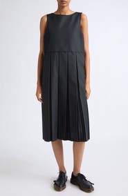 Tao Comme des Garçons Pleated Twill Midi Dress