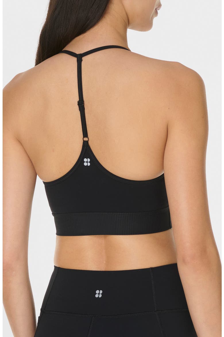 Ultimate Studio Ribbed Sports Bra, Alternate, color, BLACK
