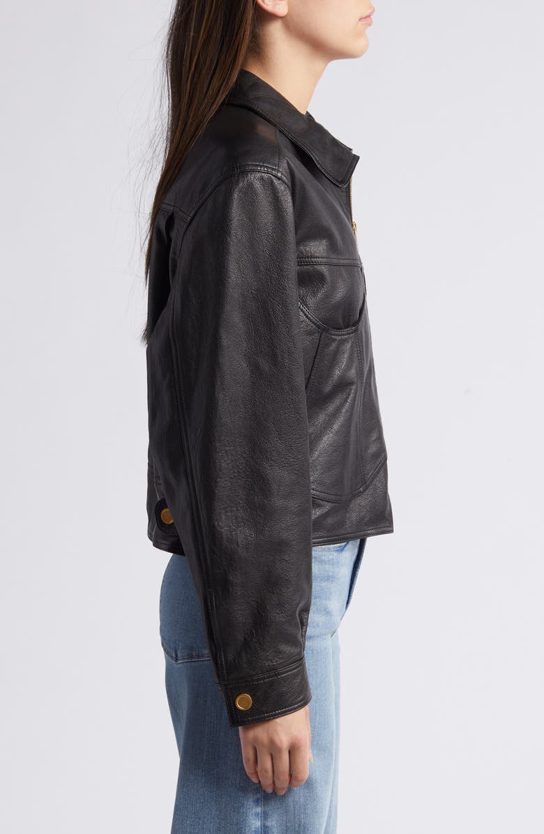 FRAME Heart Leather Jacket, Alternate, color, 