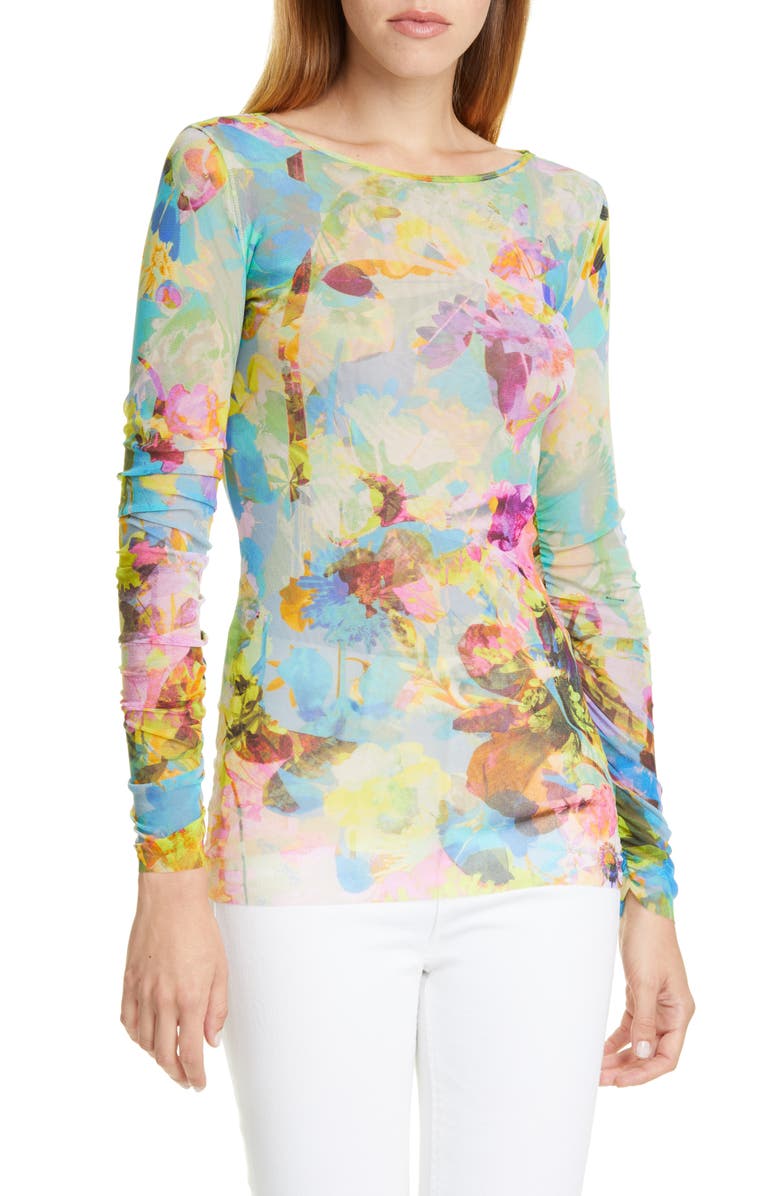 Fuzzi Floral Long Sleeve Top, Main, color,