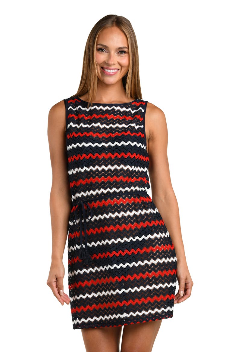 American Sweetheart Stripe Sleeveless Dress, Alternate, color, BLUE MULTI