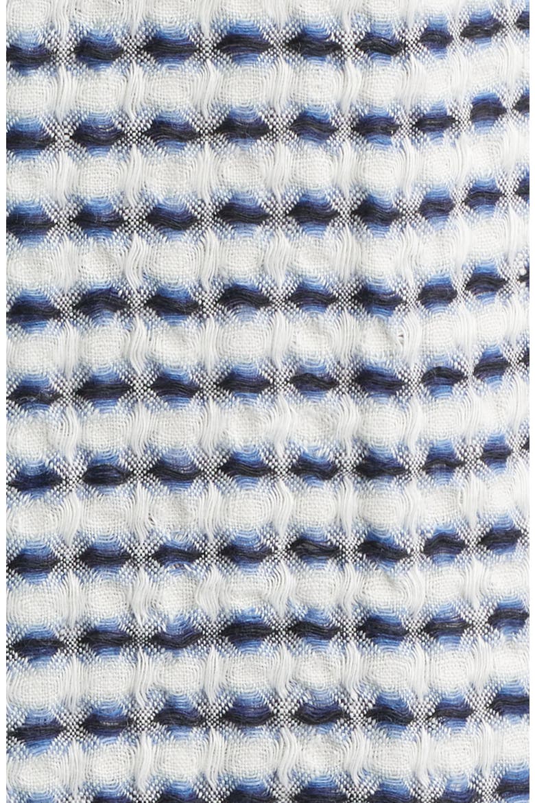 Riita Waffle Linen Camp Shirt, Alternate, color, BLUE