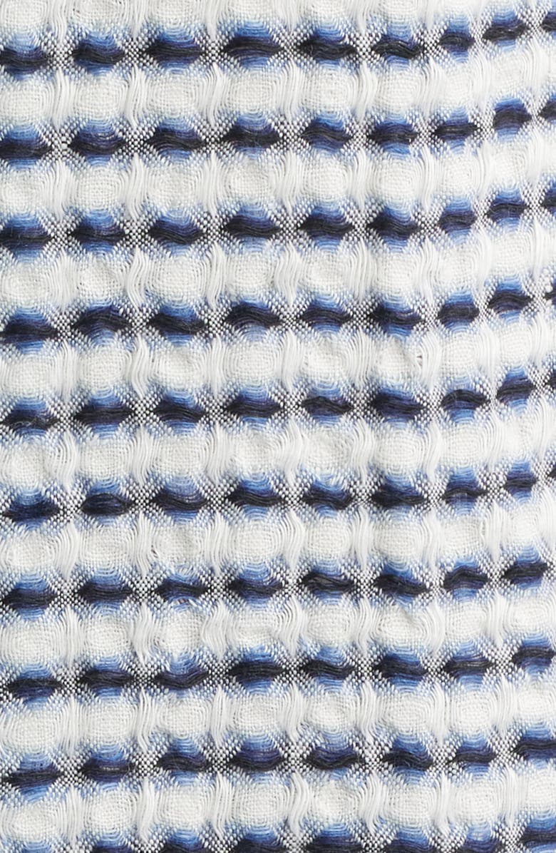 CHÉ Riita Waffle Linen Camp Shirt, Alternate, color, Blue