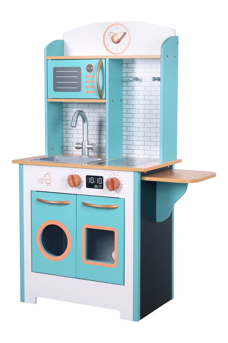 Little Chef Santos Kitchen Playset, Main, color, PETROL/ WOOD