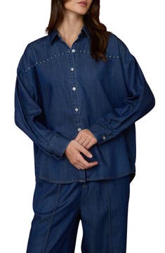 Denim Long Sleeve Button Down Shirt
