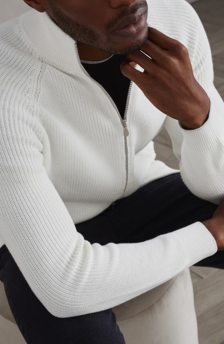 Brunello Cucinelli Zip-front cardigan, Alternate, color, 