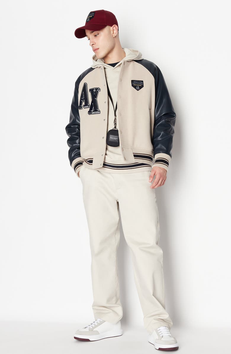 Armani Exchange Collegiate Bomber Jacket, Alternate, color, 