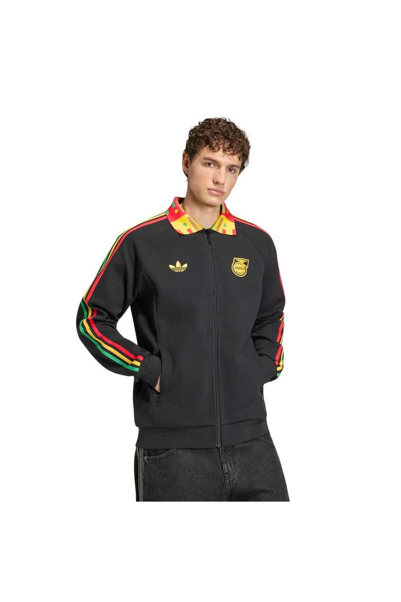 Men's adidas Black Jamaica National Team Anthem Full-Zip Jacket, Main, color, Black