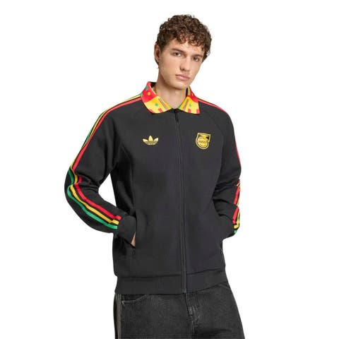Men's adidas Black Jamaica National Team Anthem Full-Zip Jacket
