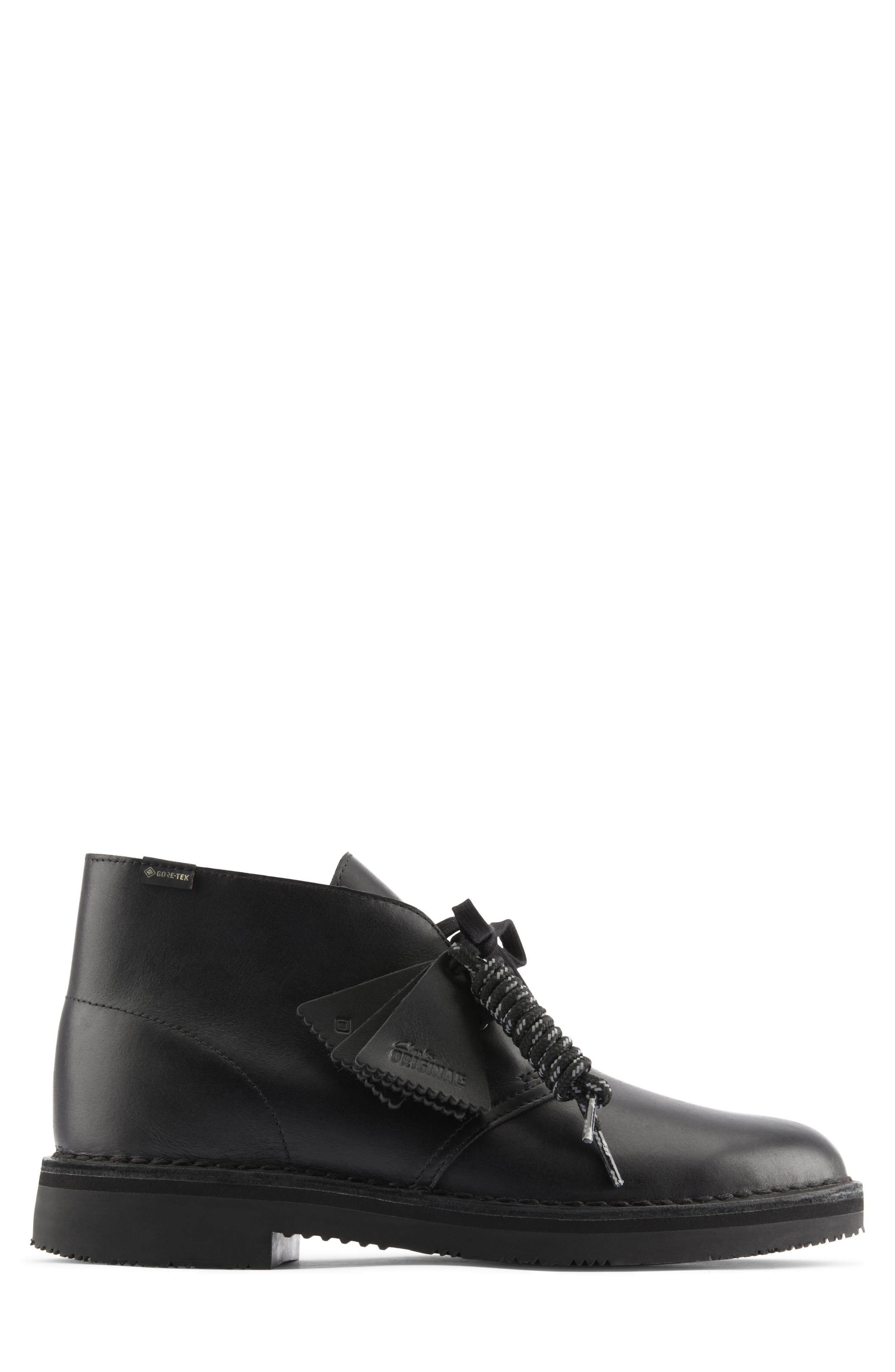 Clarks<sup>®</sup> Originals Gore-Tex<sup>®</sup> Waterproof Desert Boot, Alternate, color, Black Leather