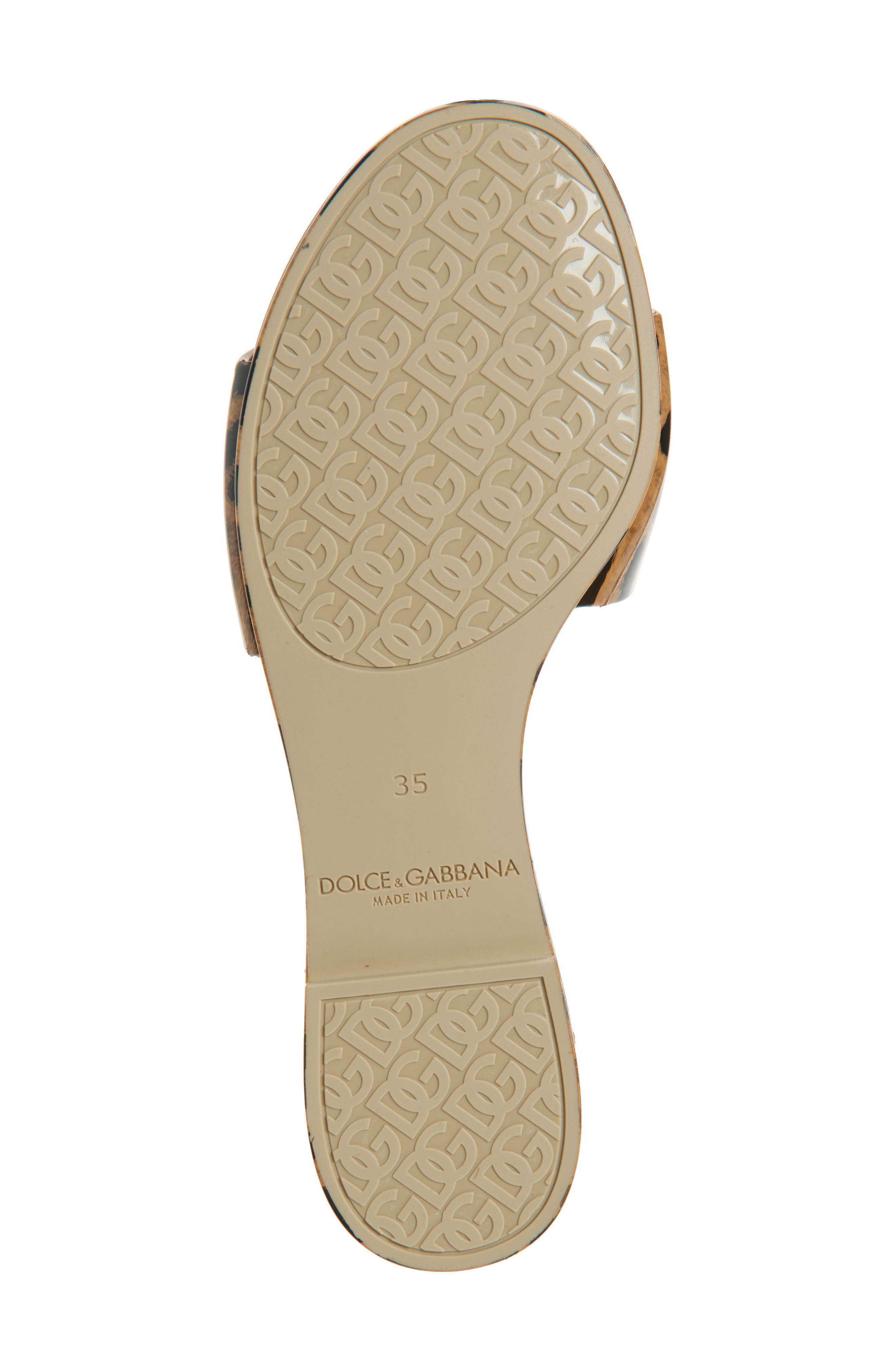 Dolce&Gabbana Bianca Interlock Slide Sandal, Alternate, color, Hy13m Leo New