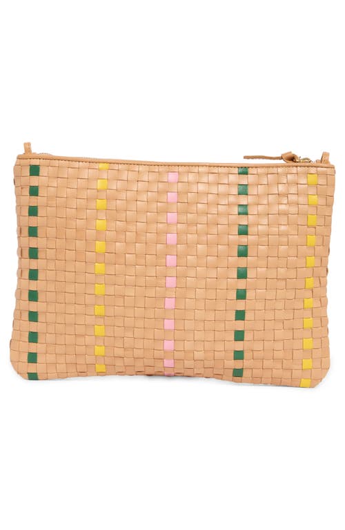 Clare V . Woven Leather Flat Clutch