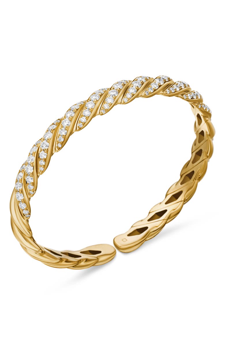 David Yurman Pavéflex Bracelet in 18K Yellow Gold with Diamonds, Alternate, color,