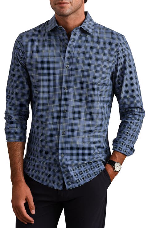 State of Mind Slim Fit Plaid Performance Shirt