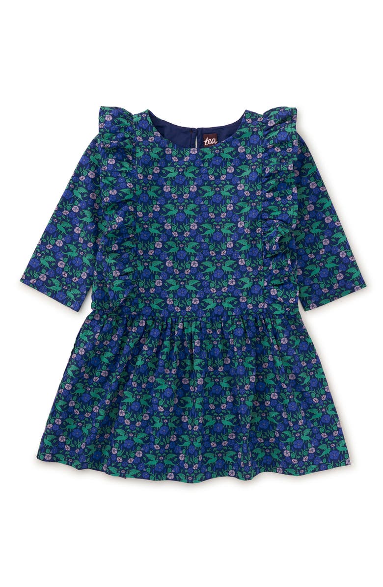 Tea Collection Ruffle Sleeve Dress, Main, color, 