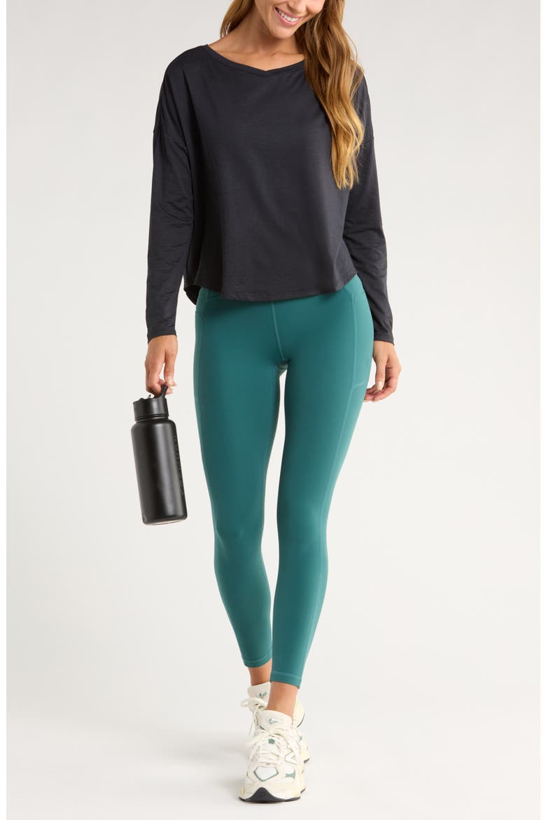 Restore Soft Long Sleeve Relaxed T-Shirt, Alternate, color, BLACK