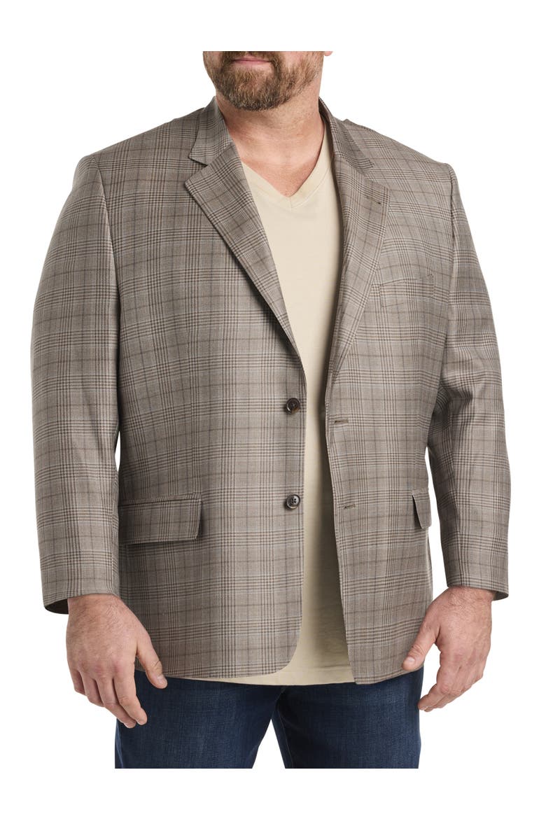 Big & Tall Houndstooth Sport Coat, Main, color, TAN