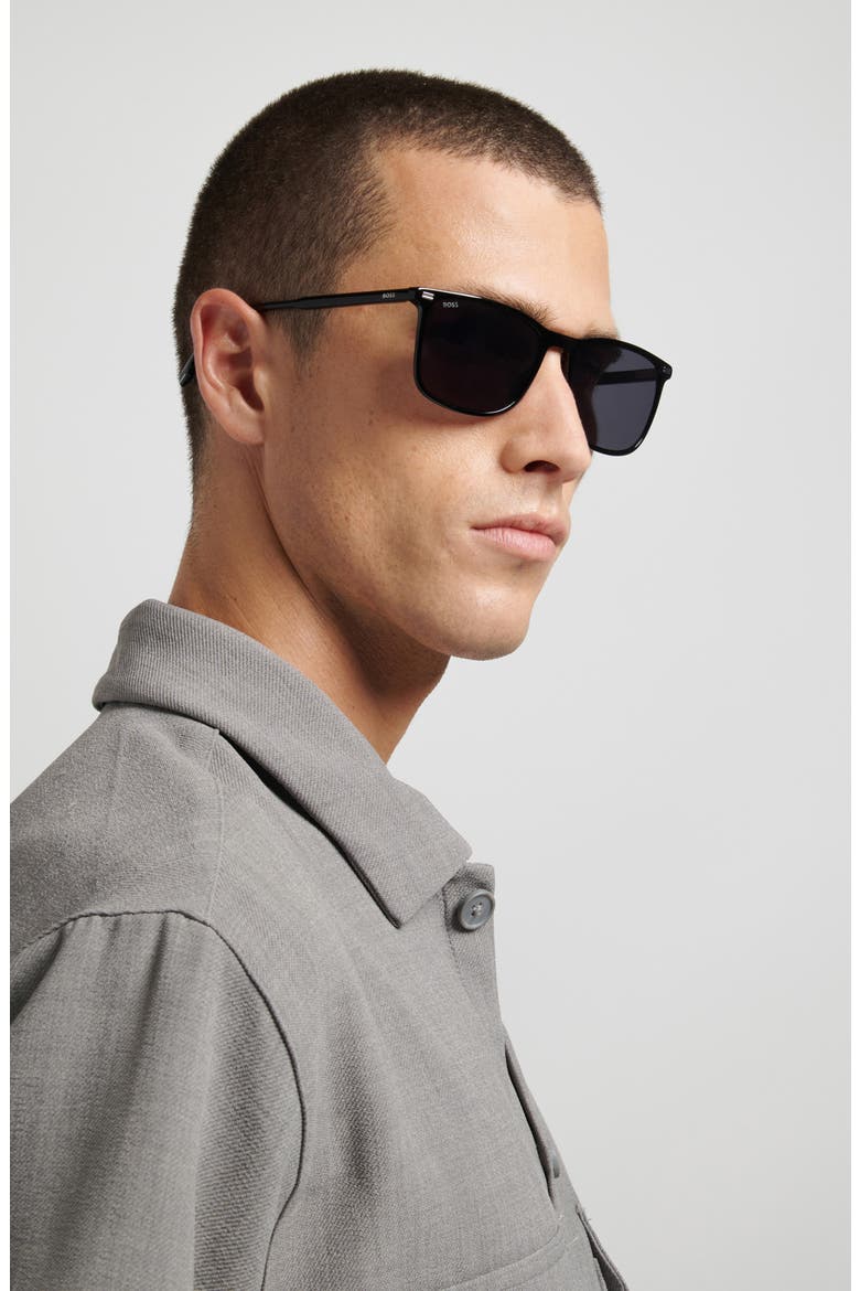 56mm Sunglasses, Alternate, color, BLACK/ GREY