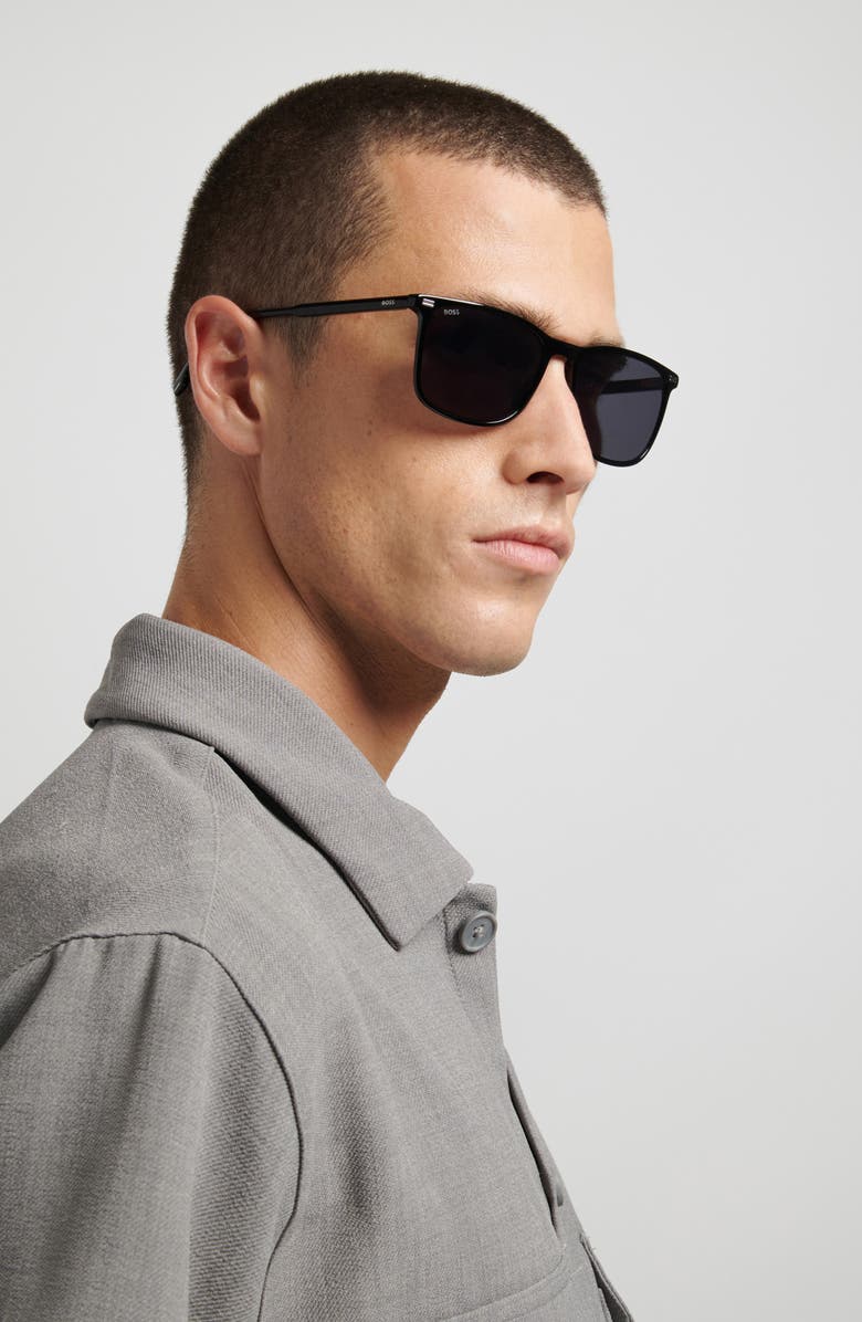 BOSS 56mm Sunglasses, Alternate, color, Black/ Grey