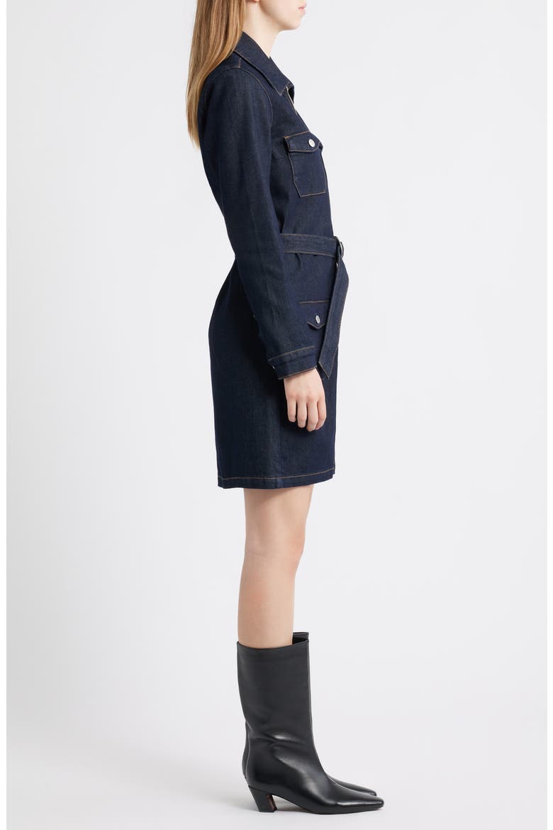 Jefferson Belted Long Sleeve Utility Mini Shirtdress, Alternate, color, MIDNIGHT BLUE