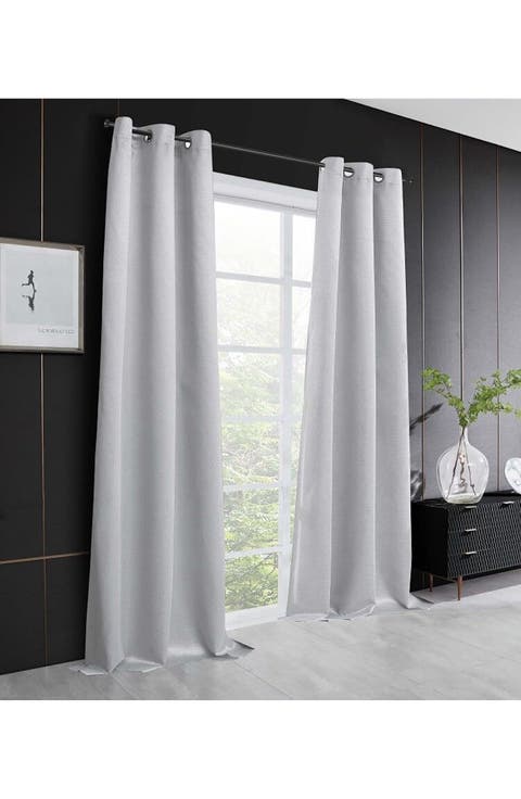 Stars Set of 2 Metallic Panel Curtains