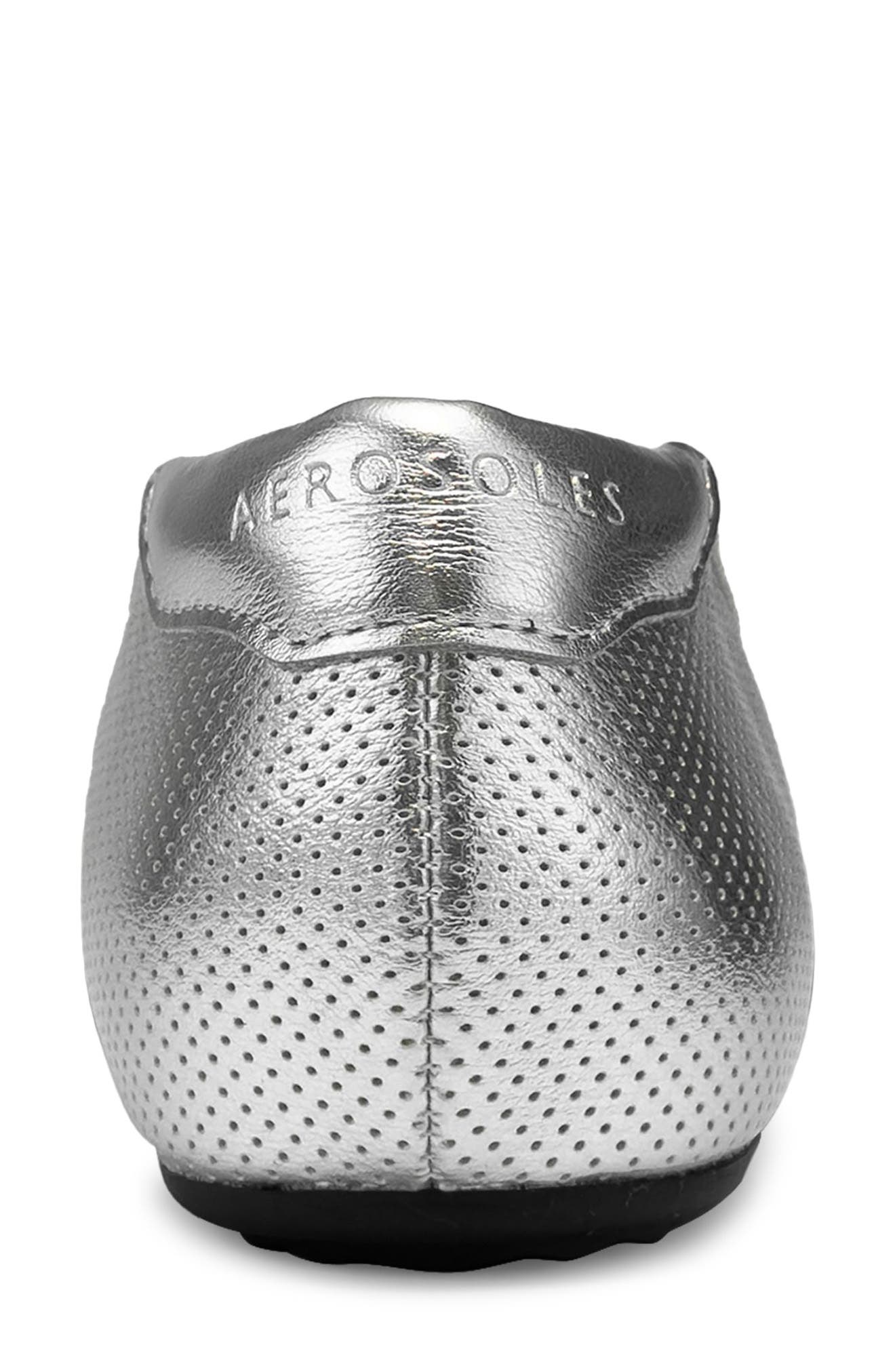 Onyx Ballet Loafer, Alternate, color, SILVER PERFORATED