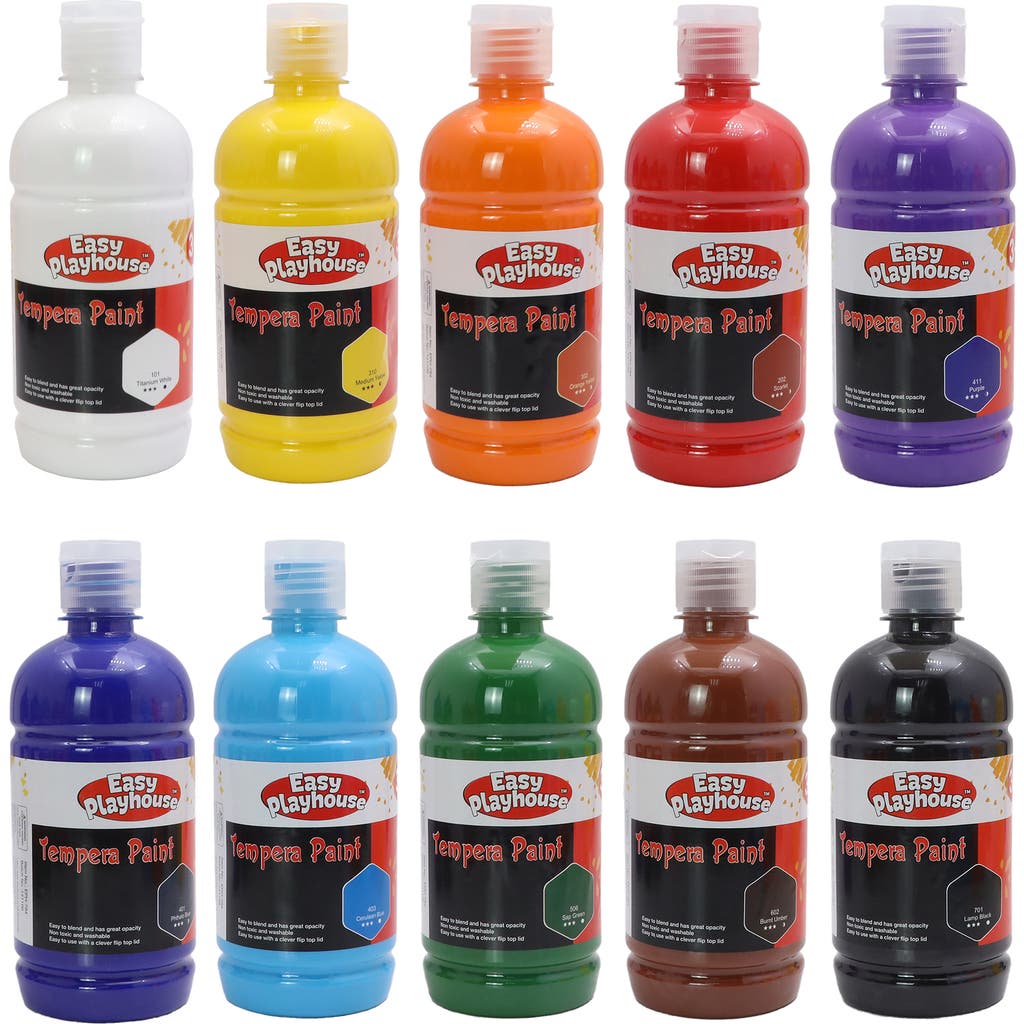 Easy Playhouse 10 Pack 16oz Washable Tempera Paints in Multicolored  product
