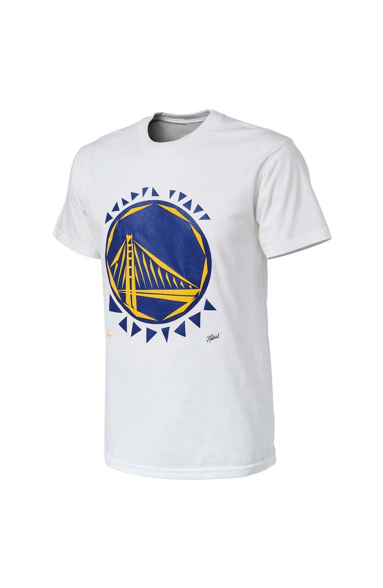 NBA X Naturel Men's NBA x Naturel White Golden State Warriors No Caller ID T-Shirt, Alternate, color, White