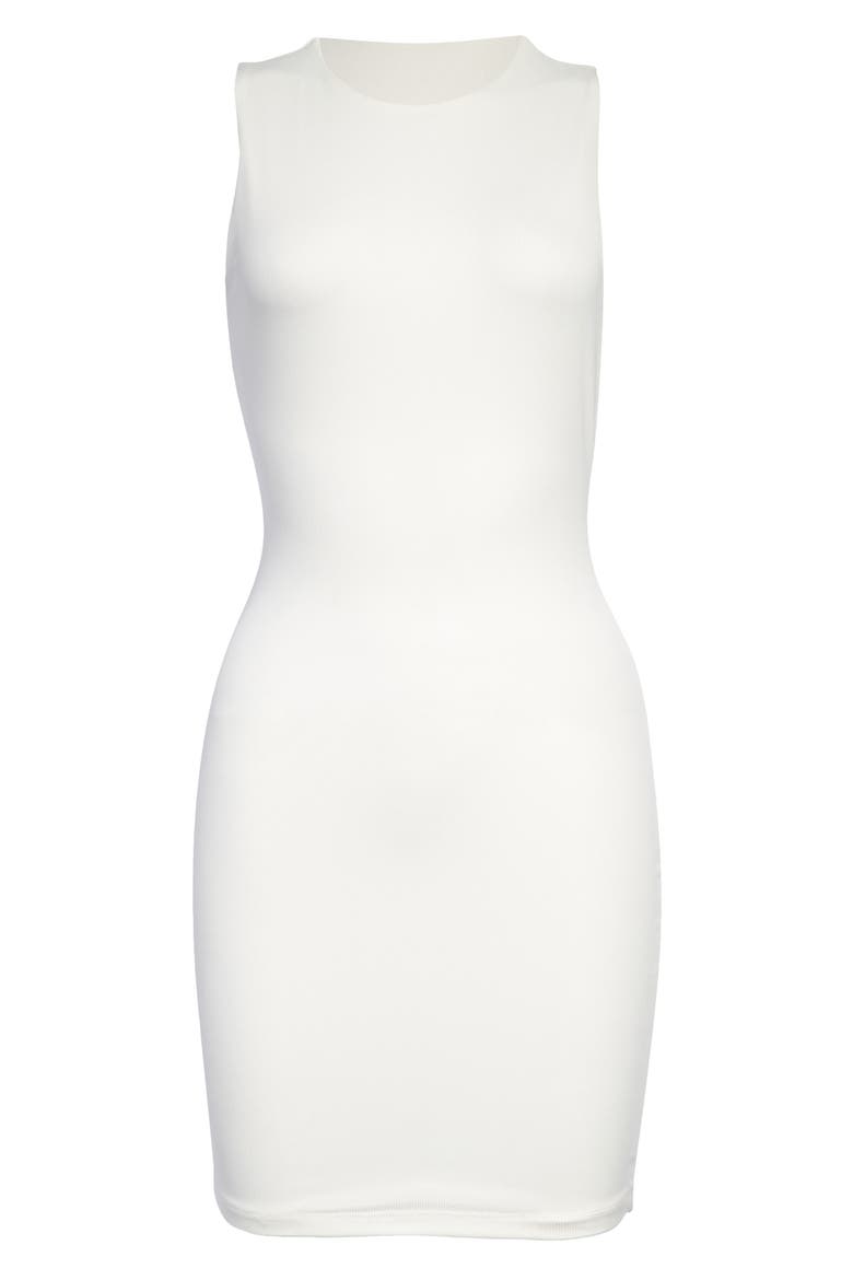 Cutout Back Sleeveless Minidress, Alternate, color, WHITE