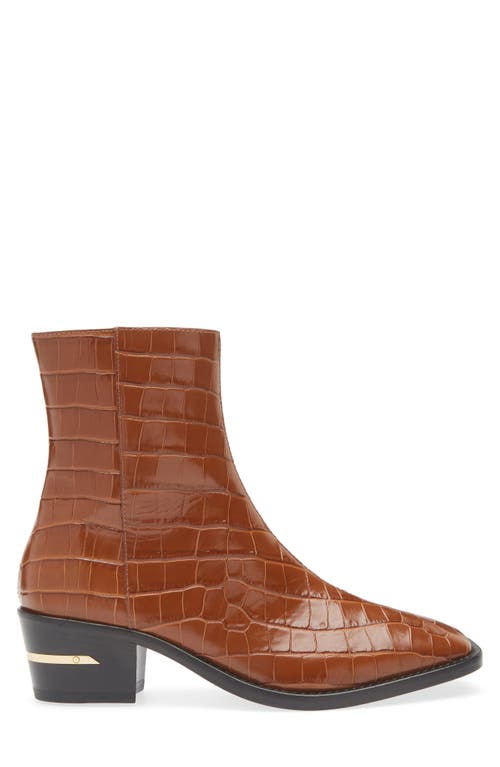 Amiri Croc-effect Leather Chelsea Boots In Brown