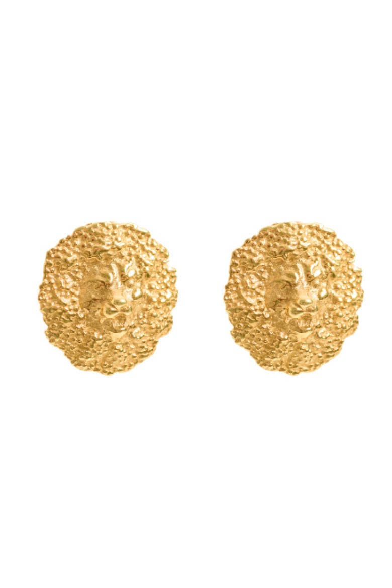 Lion Studs, Main, color, Gold