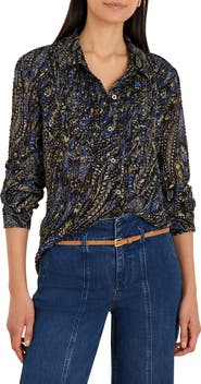 NIC+ZOE Portobello Paisley Chiffon Shirt