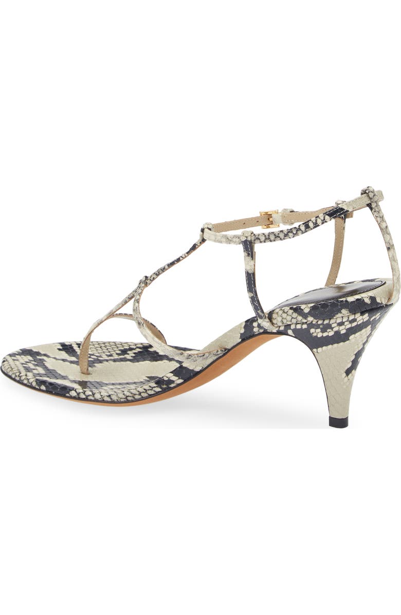 Khaite Jones Asymmetric T-Strap Sandal, Alternate, color,