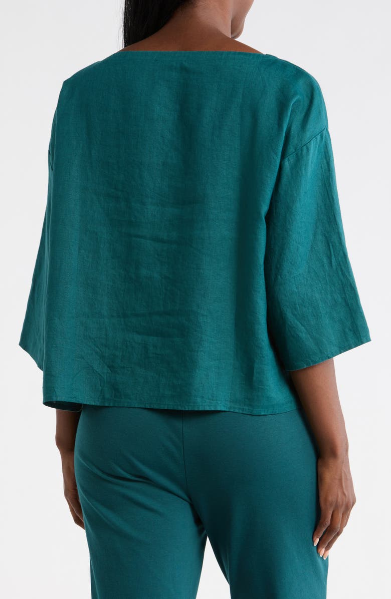 Eileen Fisher Bateau Neck Box Top, Alternate, color, Aegean